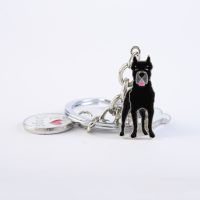 [Hesers]™Cane Corso Dog Key Chains For Men Women Silver Color Metal Alloy Dog Pendant Bag Charm Car Keychain Key Ring Holder Trinket.ซื้อทันทีเพิ่มลงในรถเข็นTH