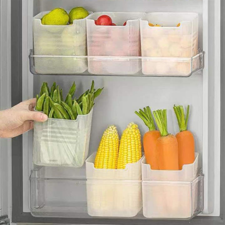 1pc Refrigerator Side Storage Box Organizer, Kitchen Fridge Door