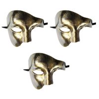 3X Carnival Half Face Phantom Mask Antique Phantom of the Opera Ball Party Nightclub Club Mask