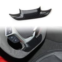 ❈❣♘ 1 Piece Steering Wheel Cover Trim Accessories Carbon Fiber For Chevrolet Corvette C7 2014 2015 2016 2017 2018 2019