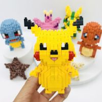 【CW】 New Hot Small Simple Pokemon Building Blocks Pikachu Action Figure Toy Graphics Diamond Mini Model Pocket Monster Collect Gift