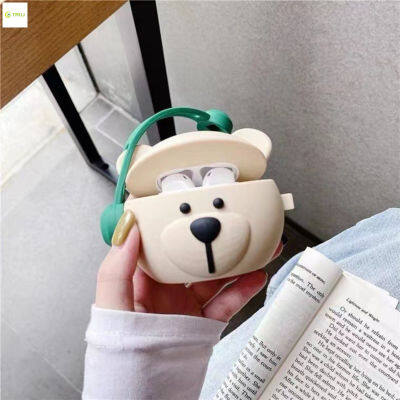 เคสหูฟังซิลิโคนสำหรับ Airpods ชุดหูฟังไร้สายเคสป้องกันดีไซน์น่ารักสำหรับ Airpods ตกแต่ง1/2