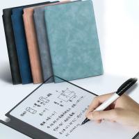 Stylish Reusable Weekly Planner Leather A5 With Whiteboard Pen Erasing Cloth Writing Board Memo Pad Whiteboard Notebook