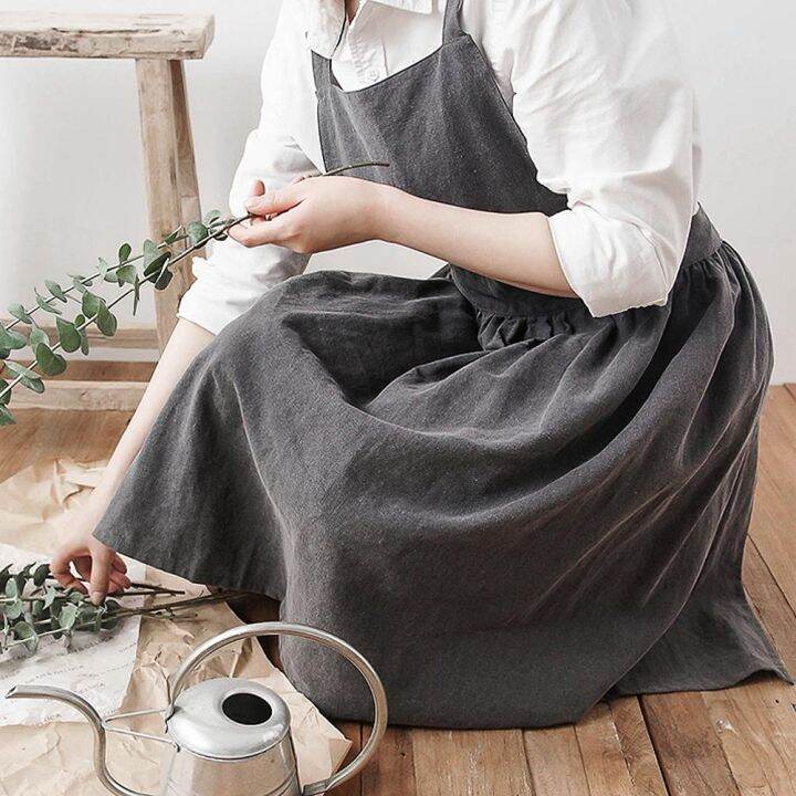 nordic-simple-florist-apron-cotton-linen-gardening-coffee-shops-kitchen-aprons-for-cooking-baking-restaurant-apron-pinafore