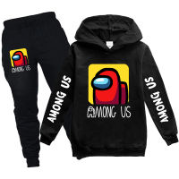 Among Us ชายชุดเสื้อมีฮู้ดหญิงแขนยาว Hooded Tops Jogger เด็กเสื้อกันหนาว Hoodie + กางเกง PH1904เสื้อผ้าเด็กฤดูใบไม้ผลิชุดลำลองแฟชั่นสบายๆ