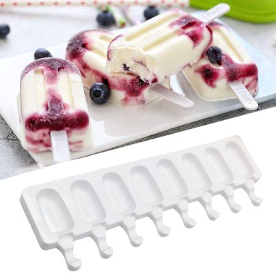 4Grid-8 Grid Ice Cream Mold Makers Silicone Thick material DIY Molds Moulds Dessert Molds Tray With Popsicle Ice Maker Ice Cream Moulds
