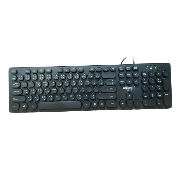 anitech-keyboard-p203-กันน้ำ-ปุ๋มนุ่ม-ลดเสียงรบกวน