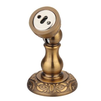 Classical Pattern Magnetic Door Stops Door Stopper Holder Catch Floor Fitting With Screws For Home Bedroom Toilet Hardware