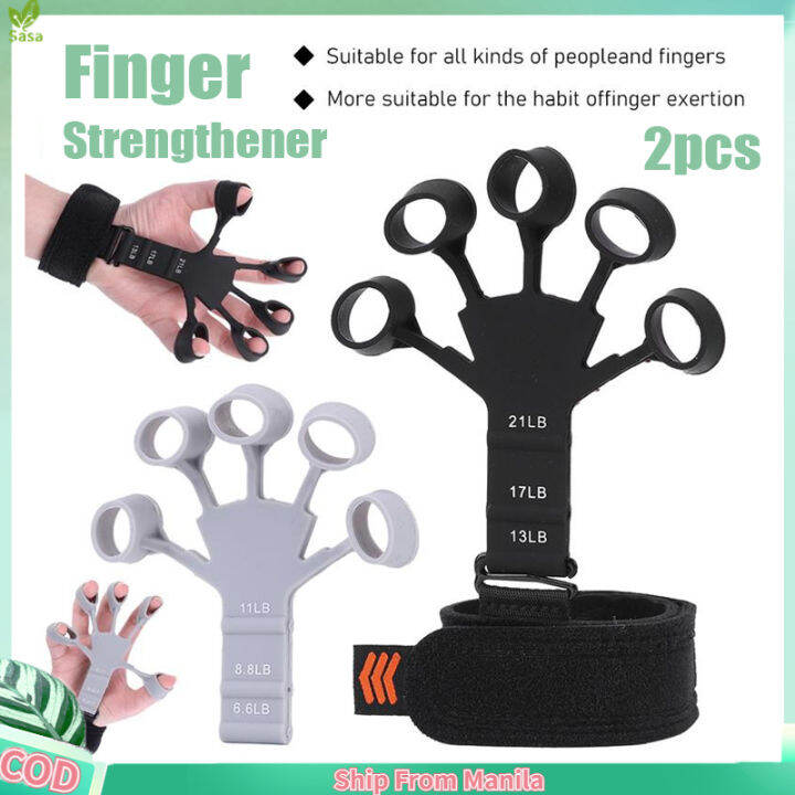 【Sasa】2PCS Finger Strengthener Finger Gripper Gripster Silicone Finger