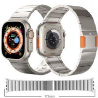 สายนาฬิกาข้อมือสำหรับ Apple Watch สายรัดข้อมือโลหะสำหรับสายคาด Apple Watch 49มม. 45มม. 44มม. 42มม. สายรัดข้อมือแม่เหล็ก I Watch Series Ultra 8 7 6 5 4 3 SE