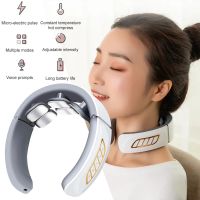 Electric Cervical Neck Muscle Massager Heated Relax Body Shoulder Therapy Relief Pain Health Care Relaxation Treatment Pillow Pillows  Bolsters