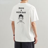 Hav A Nice Day Dicetak เสื้อยืด Musim Panas Prio Lengan