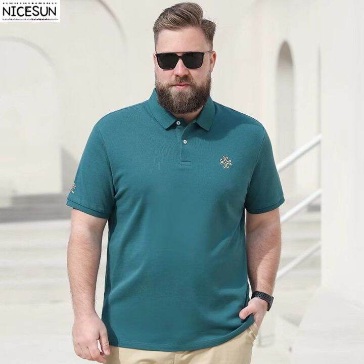 [L8XL] Summer Men's Casual Business Polo Shirt Loose Plus Fat Plus