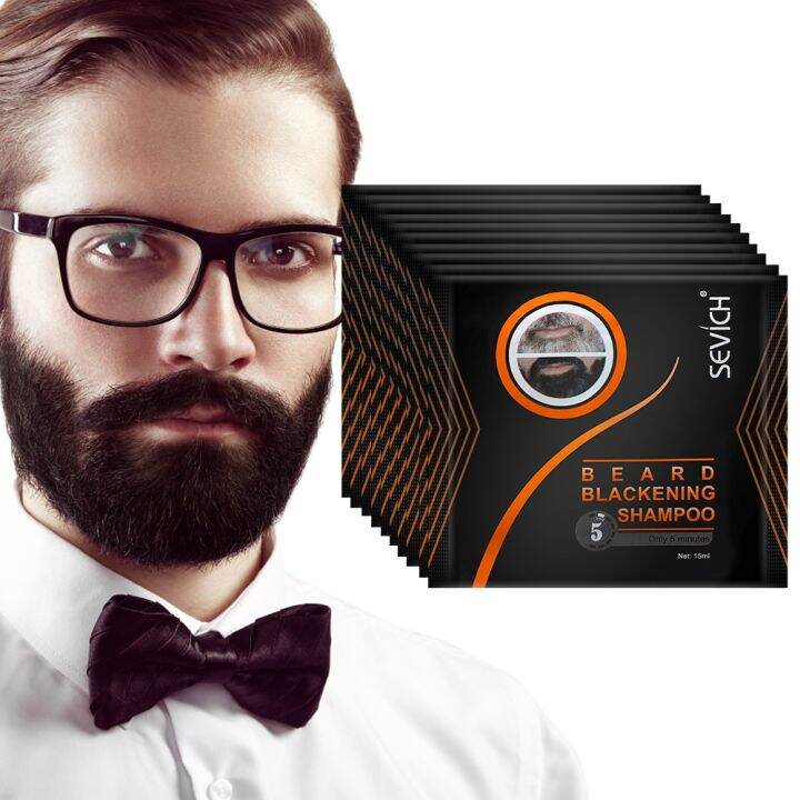 Natural Men's Black Your Beard Dye Shampoo Instant Beard Hair Colouring