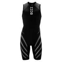 HUUB ไตรกีฬา Skinsuits ผู้ชายแขนกุดขี่จักรยานสูททีมถนนจักรยานเสื้อผ้ากลับซิปจักรยานย์ J Umpsuit Trisuit