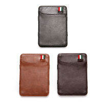 Korean style PU leather magic wallet neutral solid color card holder card holder in stock