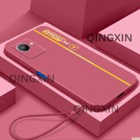 สำหรับ Realme C30S = C30เคสโทรศัพท์ Tooncutecute ดีไซน์ TPU อ่อนลายการ์ตูนเคสนิ่มสีทองยอดนิยมฟรีสายคล้องดีไซน์ขอบตรง