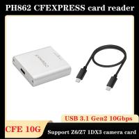 PH862 CFexpress USB3.1 GEN 2 10Gbps CFE Card Reader High-Speed Laptop Card Reader +Type-C to Type-C Cable for Z6/Z7 1DX3