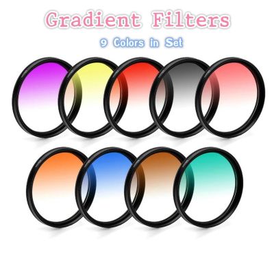 Colorful Filter Color Filtors Adjustable Grad Gradient Red Blue Green Orange Purple Yellow for Canon Nikon Gopro