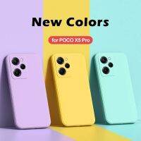 เคส Pocox5 Poco X5 X 5 Pro,เคสโทรศัพท์เสี่ยวหมี่โทรศัพท์ซิลิโคนเหลวสี่เหลี่ยมของแท้ PocoF4 GT X 5 Pocox5 Pro 5G เคสนิ่ม