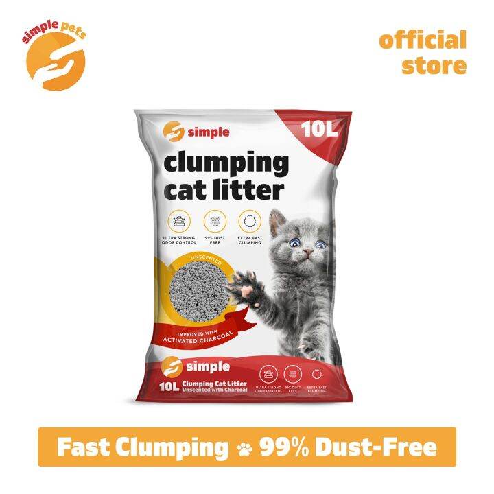 Simple Pets Clumping Cat Litter Activated Charcoal 10L Lazada PH