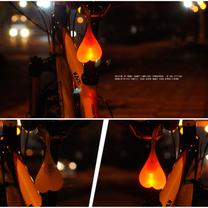 led-จักรยานไฟท้ายซิลิโคนรูปหัวใจกันน้ำ-mtb-จักรยานไฟท้ายคืนปลอดภัยเตือนจักรยานไฟท้ายอุปกรณ์จักรยาน
