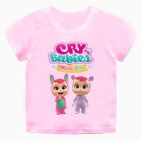 T Shirt For Girls Clothes Cry Babies Magic Tears Children Tshirt birthday baby Girl Pink clothing Graphic T Shirts Kids Clothes