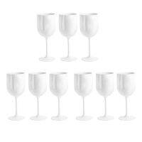 9X Elegant and Unbreakable Wine Glasses, Plastic Wine Glasses, Very Shatterproof Wine Glasses