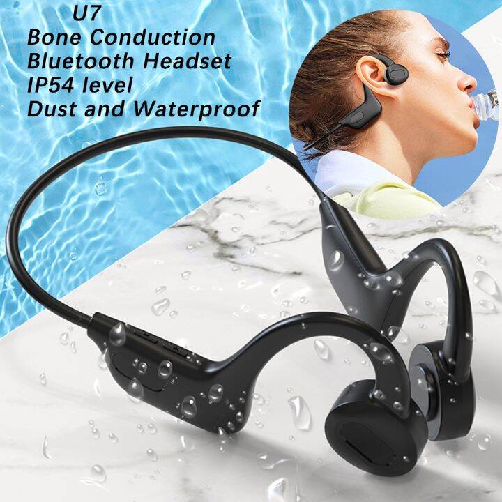 Bone Conduction Bluetooth Headphone Sports Earphone Waterproof Wireless Headset with Mic Ear
