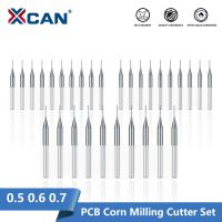 【DT】hot！ XCAN 3.175mm Shank 0.5 0.6 0.7mm PCB Milling Cutter Set Carbide End Mill Corn Bit Router