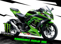 สติ๊กเกอร์แต่งลายรถ KAWASAKI NINJA 250/300 ลาย Monster V.2