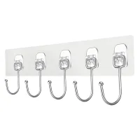 Transparent Wall Hangers Hooks Heavy Duty Multi-Purpose Hook Kitchen Bathroom Towel Clothes Key Hanger Holder Hook Door Hook