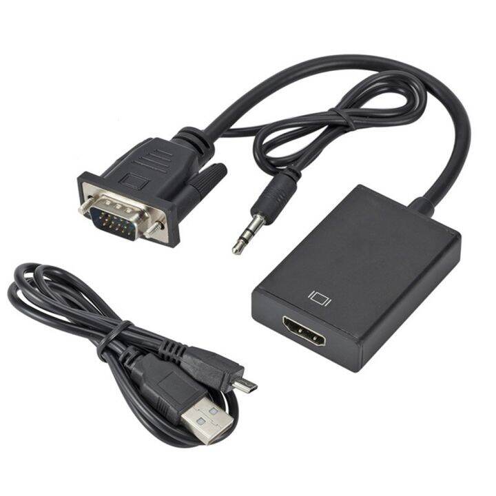 full-hd-1080p-vga-to-hdmi-compatible-converter-adapter-cable-same-screen-pc-audio-cable-jack-for-tv-box-free-shipping