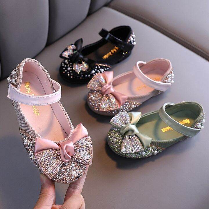 new-children-leather-shoes-rhinestone-bow-princess-girls-party-dance-shoes-baby-student-flats-kids-performance-shoes-d785