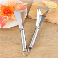 Fruit Carving Knife DIY Platter Decoration Anti Slip Stainless Steel Vegetable Cutting Slicer Triangular Kitchen Food Carve Tool Graters  Peelers Slic