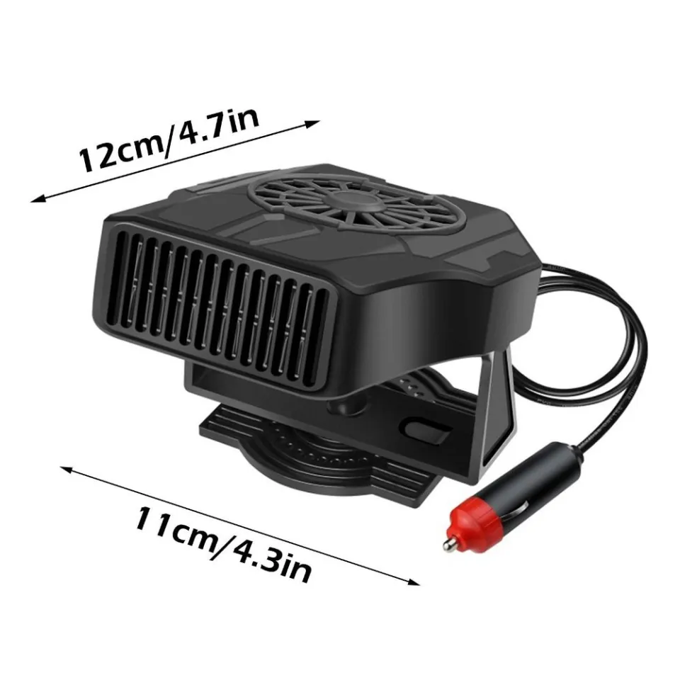 Windshield Defroster Demister 12V 2 In 1 Car Heater Portable Car ​Electric  Cooling Fan 360° Rotatable with handle