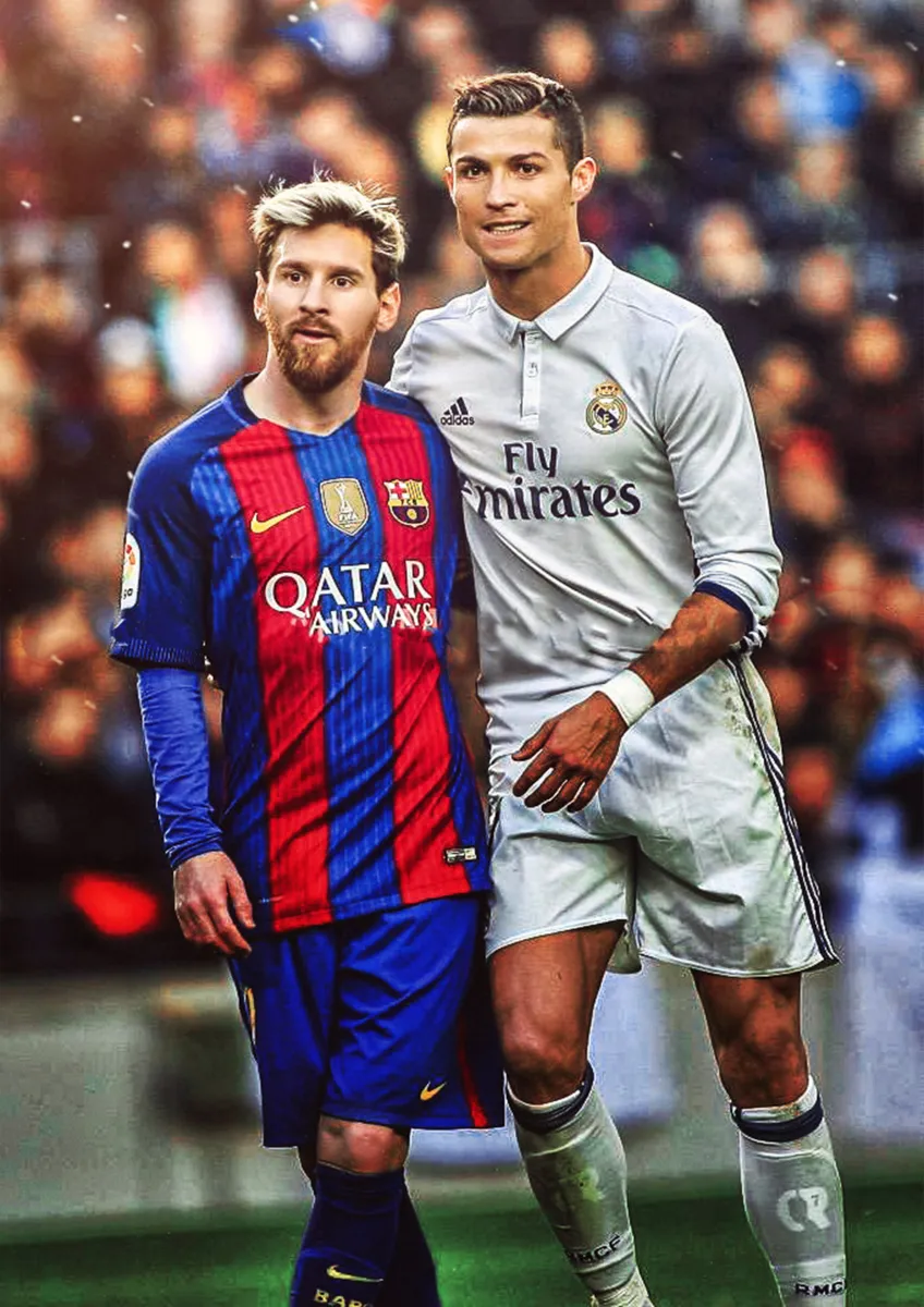 Tranh dán tường với hình ảnh của Messi và Ronaldo là phương tiện tuyệt vời để trang trí cho căn phòng của bạn. Họ là 2 trong số những cầu thủ bóng đá đỉnh cao nhất của thế giới, đem lại cho người xem những trải nghiệm thú vị và không gian phòng cũng trở nên sống động hơn.