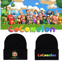 CoCoMelon หมวกถักใส่สบายสำหรับผู้ชายและผู้หญิง,หมวกถักลายการ์ตูนหมวกขนสัตว์อบอุ่นสำหรับฤดูใบไม้ร่วงและฤดูหนาว