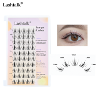 Lashtalk ที่ต่อขนตาปลอมมังงะปีศาจน้อยที่มีเมฆมากความยาวตามธรรมชาติของ3D ส่วนที่แยกออกมาและปริมาตรหนาแน่นผสม11-13มม. 10แถว50ขนตาเครื่องมือเครื่องสำอางแบบหนาธรรมชาติที่สมจริง