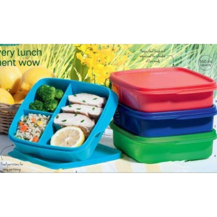 Tupperware Square Divided Lunch Box | Lazada PH