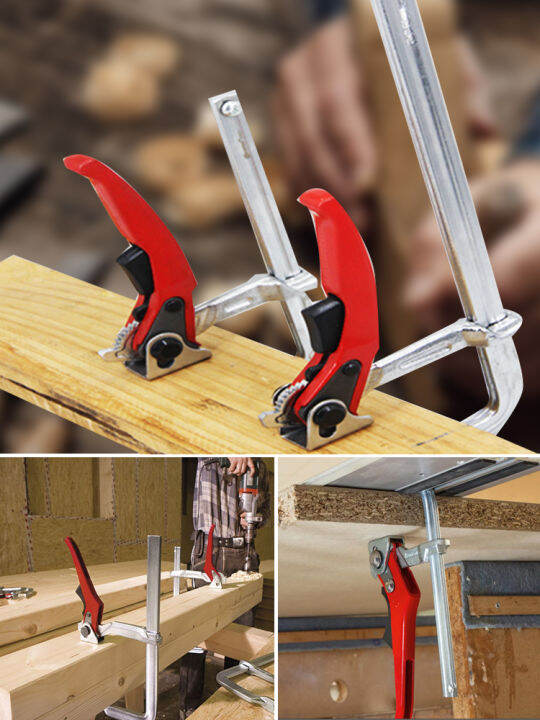 160-200-300mm-guide-rail-quick-fix-clamp-track-clamp-quick-release-ratchet-steel-clamping-carpenter-heavy-duty-guide-rail-clamp-f-track-clip-for-woodworking-tables