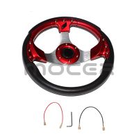 Newprodectscoming 12.5 quot; 320mm Golf Cart Steering Wheel with Horn Switch Blue 6 Hole Fit For Go Golf Kart Buggy EZGO Club Car Boat UTV