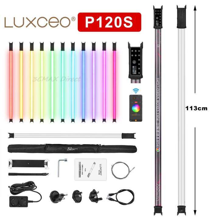 Original LUXCEO P120 LED RGB Video Light Wand Tube 120Cm IP68