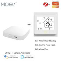 MOES Zigbee Thermostat Temperature Controller 2MQTT Setup for Water/Electric floor Heating Water/Gas Boiler Alexa Google Home