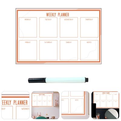 Magnetic Fridge Whiteboard Refrigerator Calendar Monthly Wall Weekly Planner Dry Erase Blackboard Stickers