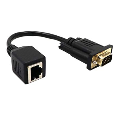 VGA to RJ45 Adapter Network Cable to VGA Network Cable Connector Monitor to Network Cable Connector VGA Extender