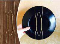 4pcs Plate Wire Spring Dishes Wall Hang Hangers Holder Display 81012inch Gold Free Shipping