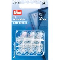 Prym กระดุมแป๊ะแบบพลาสติกใสขนาด 10 มม. Snap fasteners 10 mm. 347159