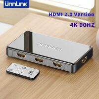 Unnlink ตัวสลับ2.0 HDMI 4K 60HZ 3 In 1 Out HDMI-ใช้ได้กับกล่อง Mi 360กล่องทีวี PS5/4/3ด้วยสวิตช์ควบคุมระยะไกล