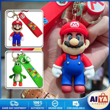 Super Mario Keychain Action Figure Mario Bros Plot Series Pendants Anime  Car Key Ring Cartoon Doll Backpack Pendant Toys Gift